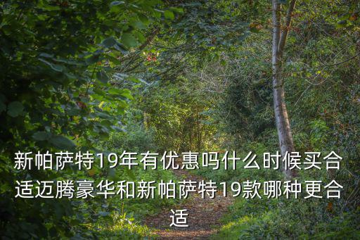 新帕薩特19年有優惠嗎什么時候買合適邁騰豪華和新帕薩特19款哪種更合適