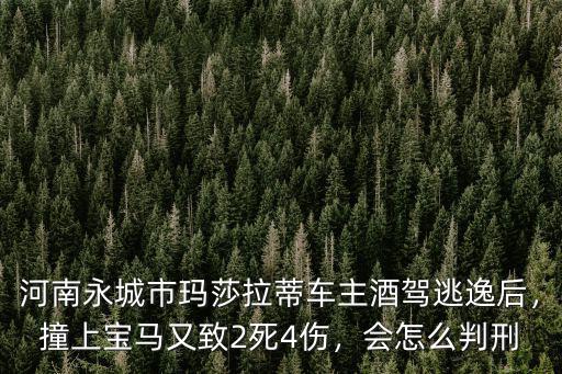 河南永城市瑪莎拉蒂車主酒駕逃逸后，撞上寶馬又致2死4傷，會怎么判刑