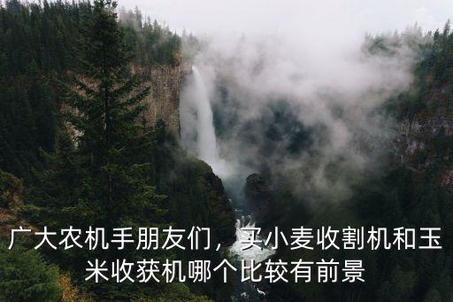 廣大農機手朋友們，買小麥收割機和玉米收獲機哪個比較有前景