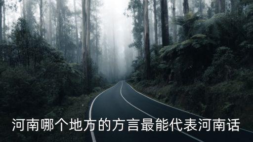 河南哪個地方的方言最能代表河南話