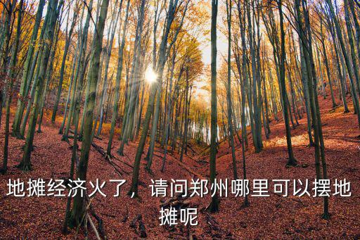 地攤經(jīng)濟火了，請問鄭州哪里可以擺地攤呢