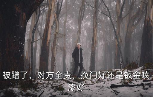 被蹭了，對方全責，換門好還是鈑金噴漆好