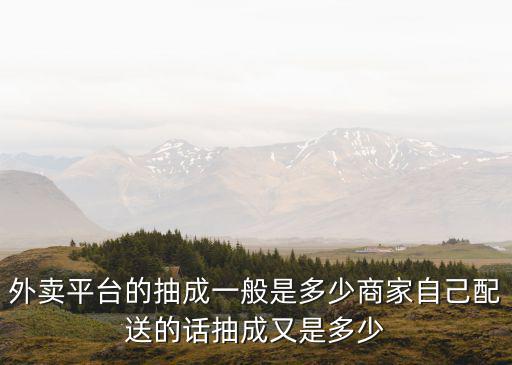 鄭州外賣平臺抽成多少,外賣平臺的抽成一般是多少