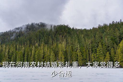 現(xiàn)在河南農(nóng)村結(jié)婚彩禮重，大家覺得多少合適