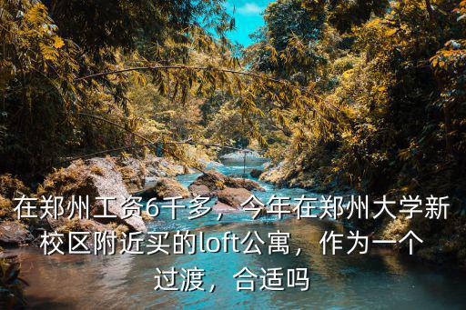 在鄭州工資6千多，今年在鄭州大學新校區附近買的loft公寓，作為一個過渡，合適嗎