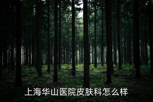 上海華山醫院皮膚科怎么樣