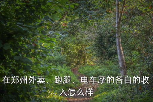 在鄭州外賣、跑腿、電車摩的各自的收入怎么樣