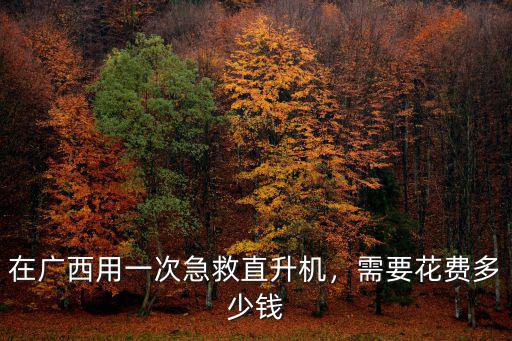 在廣西用一次急救直升機(jī)，需要花費(fèi)多少錢(qián)