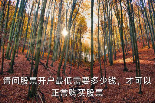安陽股票開戶要存多少錢,請問股票開戶最低需要多少錢