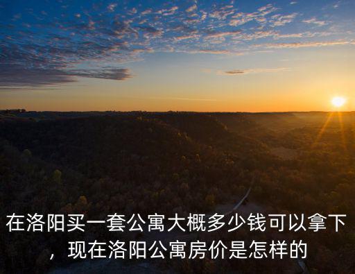 在洛陽買一套公寓大概多少錢可以拿下，現在洛陽公寓房價是怎樣的