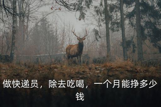 做快遞員，除去吃喝，一個月能掙多少錢