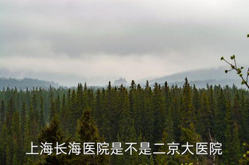 上海長海醫院是不是二京大醫院