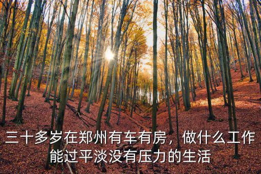 鄭州在哪里有富婆,三十多歲在鄭州有車有房