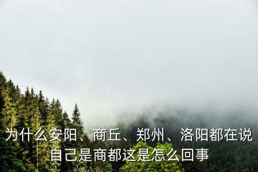 為什么安陽(yáng)、商丘、鄭州、洛陽(yáng)都在說(shuō)自己是商都這是怎么回事