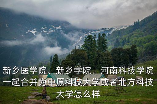 新鄉醫學院、新鄉學院、河南科技學院一起合并為中原科技大學或者北方科技大學怎么樣