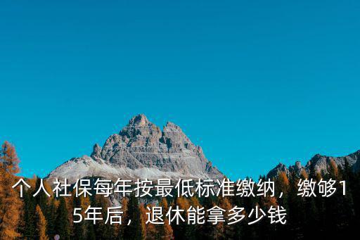 個人社保每年按最低標準繳納，繳夠15年后，退休能拿多少錢