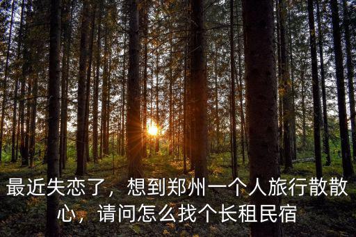 鄭州長租民宿哪里找,請問怎么找個長租民宿