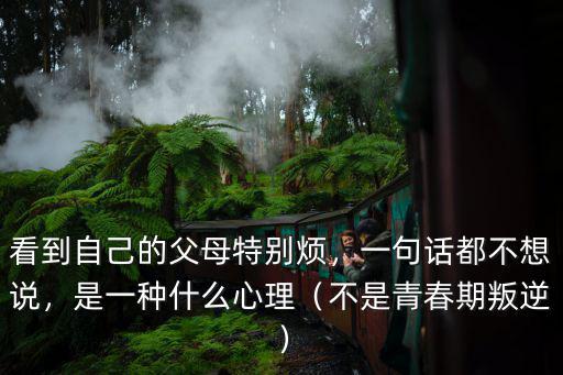 看到自己的父母特別煩，一句話都不想說，是一種什么心理（不是青春期叛逆）