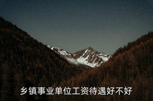 鄉鎮事業單位工資待遇好不好