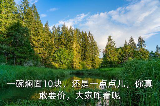 一碗燜面10塊，還是一點點兒，你真敢要價，大家咋看呢