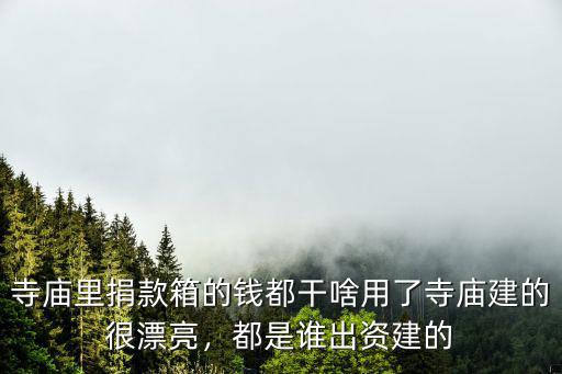 寺廟里捐款箱的錢都干啥用了寺廟建的很漂亮，都是誰(shuí)出資建的