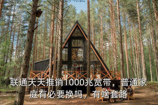 聯通天天推銷1000兆寬帶，普通家庭有必要換嗎，有啥套路