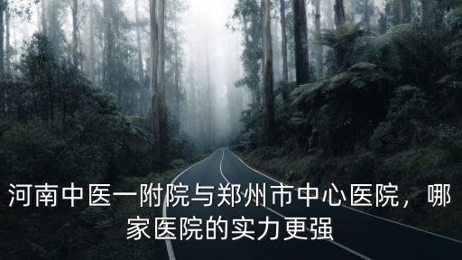 河南中醫一附院與鄭州市中心醫院，哪家醫院的實力更強