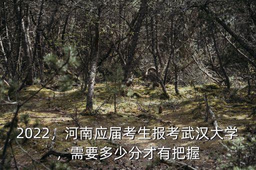 2022，河南應屆考生報考武漢大學，需要多少分才有把握