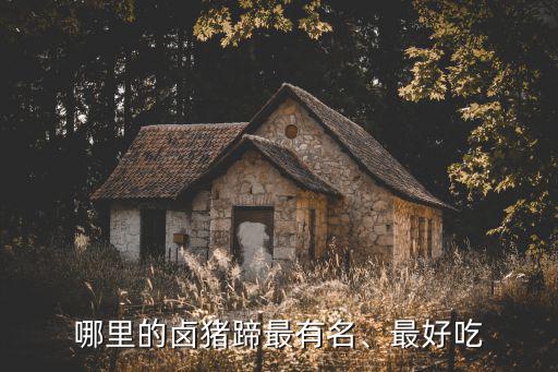哪里的鹵豬蹄最有名、最好吃