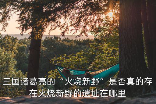 三國諸葛亮的“火燒新野”是否真的存在火燒新野的遺址在哪里