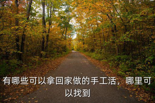 有哪些可以拿回家做的手工活，哪里可以找到