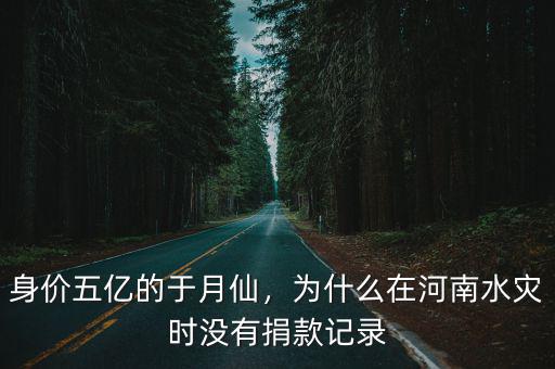 身價五億的于月仙，為什么在河南水災時沒有捐款記錄