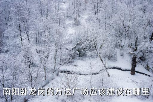 南陽臥龍崗的萬達廣場應該建設在哪里