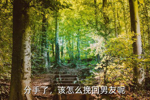 分手了，該怎么挽回男友呢