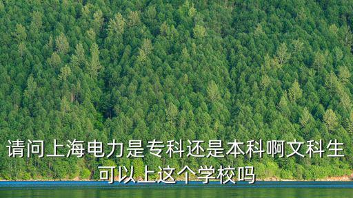 上海電力，請問上海電力是專科還是本科啊文科生可以上這個學校嗎