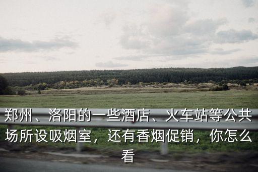 鄭州、洛陽的一些酒店、火車站等公共場所設吸煙室，還有香煙促銷，你怎么看