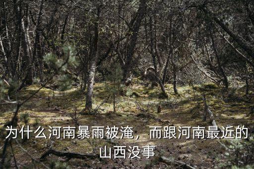 為什么河南暴雨被淹，而跟河南最近的山西沒事