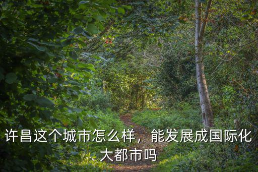 許昌這個城市怎么樣，能發展成國際化大都市嗎
