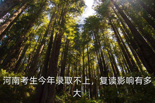 河南考生復(fù)讀未錄取怎么辦,河南考生今年錄取不上