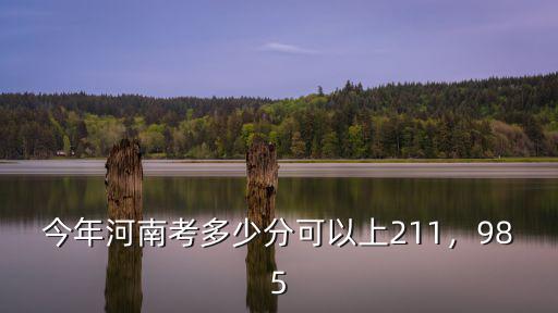 今年河南考多少分可以上211，985
