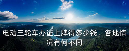 鄭州電車上牌照多少錢,電動三輪車辦證上牌得多少錢