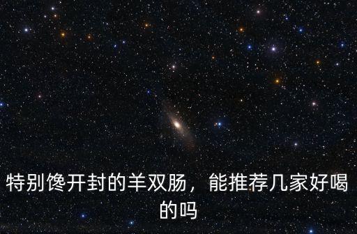 特別饞開封的羊雙腸，能推薦幾家好喝的嗎