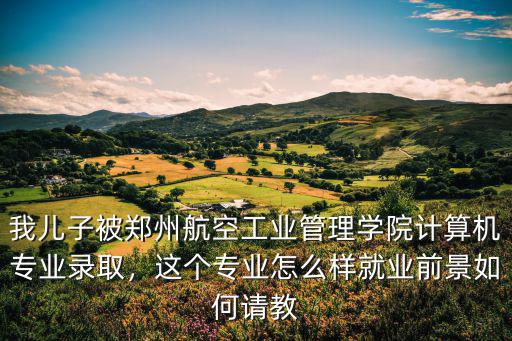 我兒子被鄭州航空工業管理學院計算機專業錄取，這個專業怎么樣就業前景如何請教