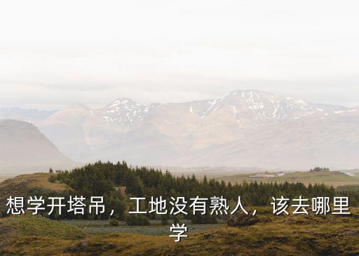 河南省哪里可以學習塔吊,哪里有學校學習或實操