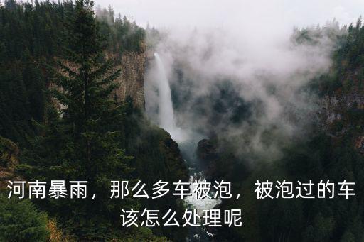 河南暴雨，那么多車被泡，被泡過的車該怎么處理呢