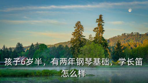 孩子6歲半，有兩年鋼琴基礎，學長笛怎么樣