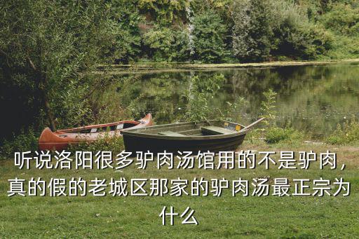聽說洛陽很多驢肉湯館用的不是驢肉，真的假的老城區那家的驢肉湯最正宗為什么