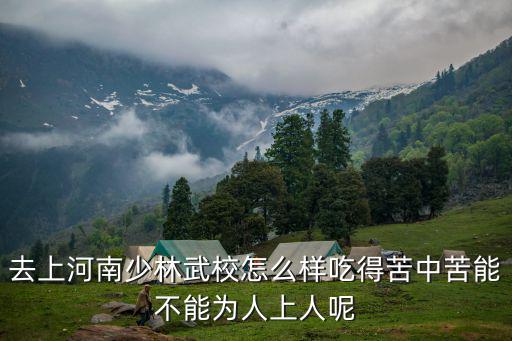 去上河南少林武校怎么樣吃得苦中苦能不能為人上人呢