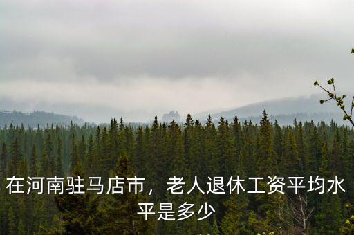 在河南駐馬店市，老人退休工資平均水平是多少