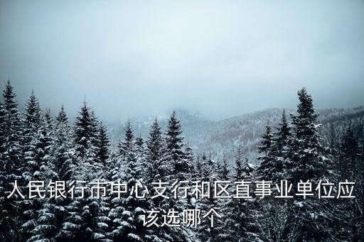 人民銀行市中心支行和區(qū)直事業(yè)單位應(yīng)該選哪個(gè)